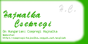 hajnalka csepregi business card